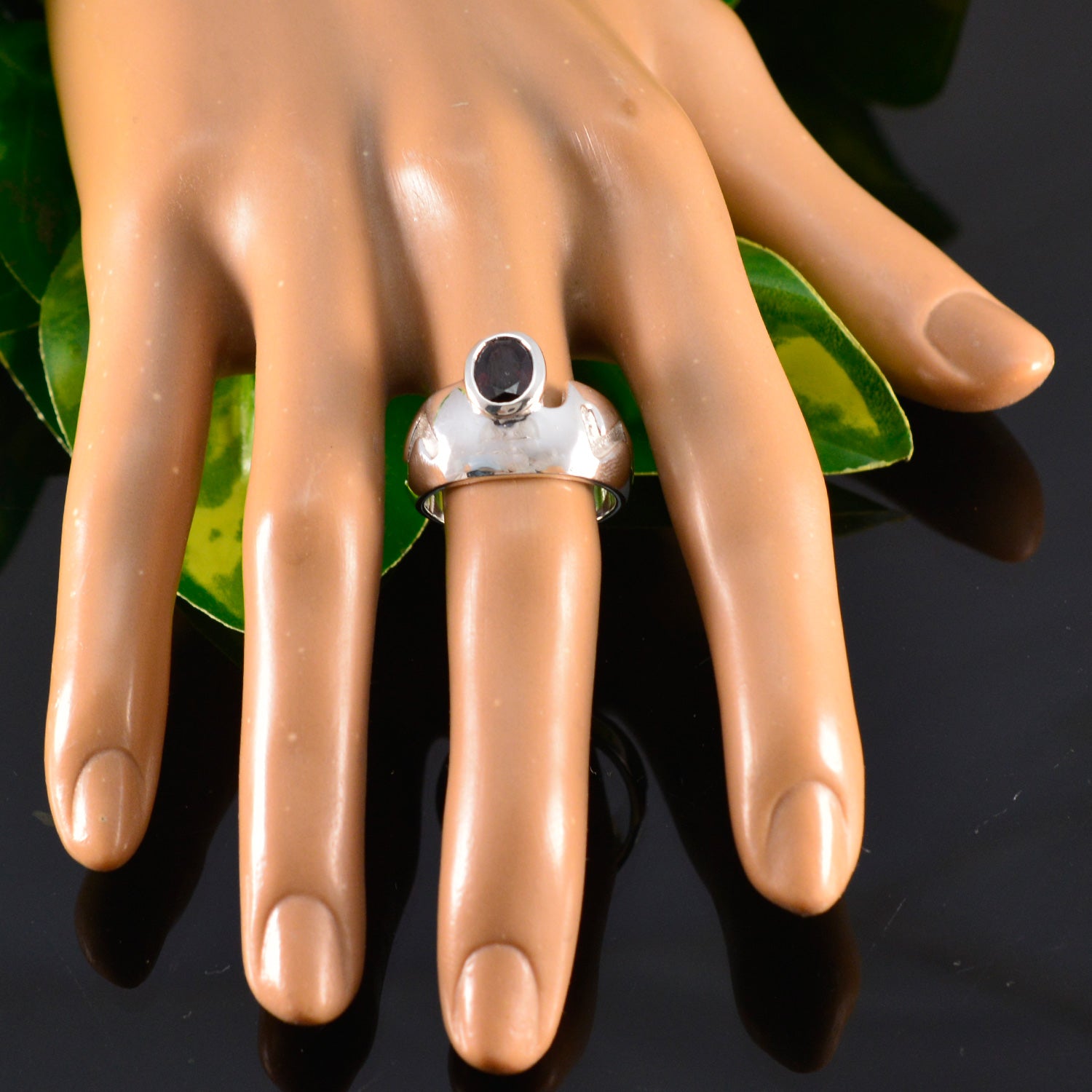 Agnes Trendy Red Solitaire Ring