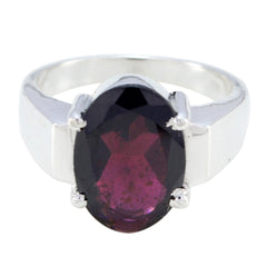 Natcha Vintage Red Solitaire Ring Garnet Red
