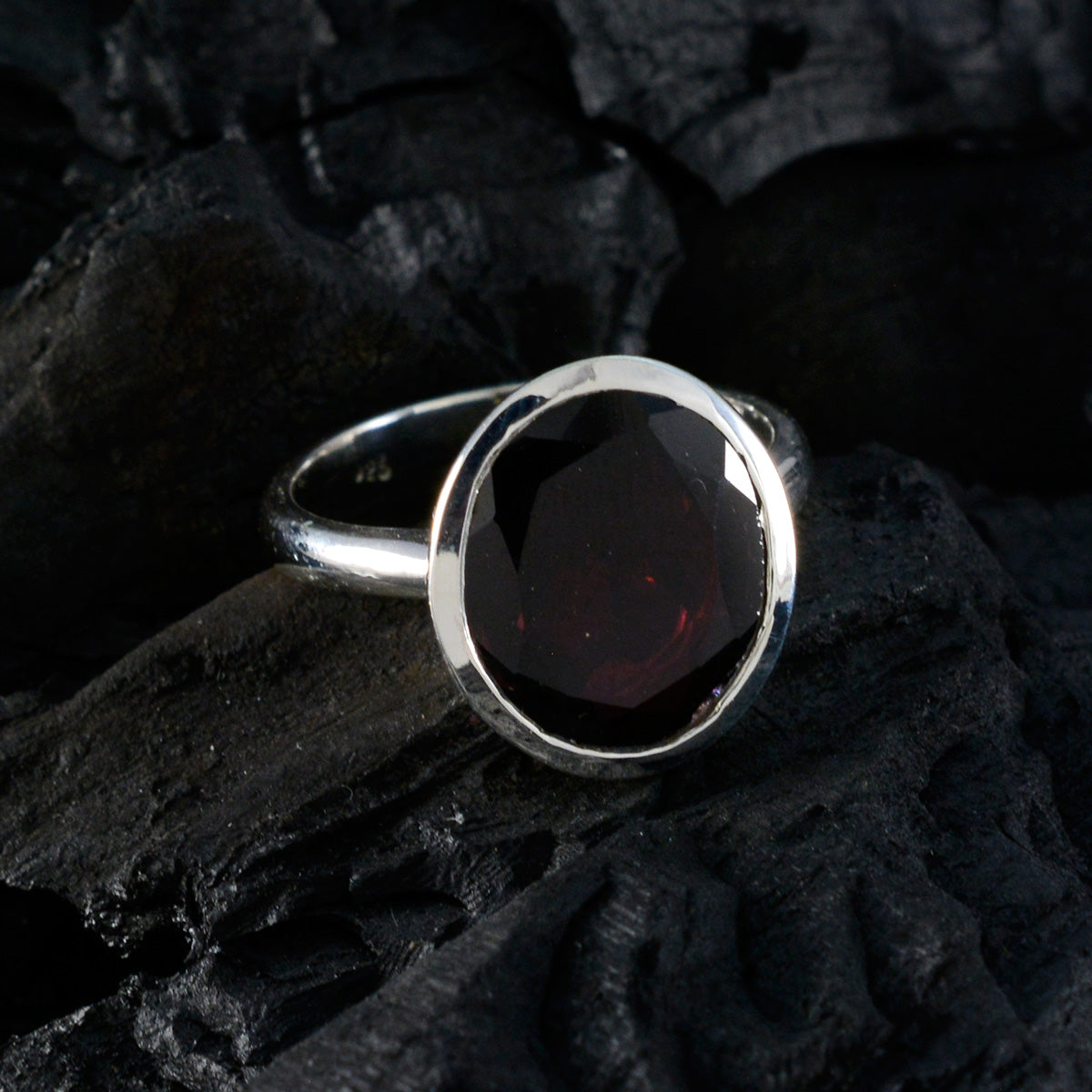 Soo-jin Modern Red Solitaire Ring