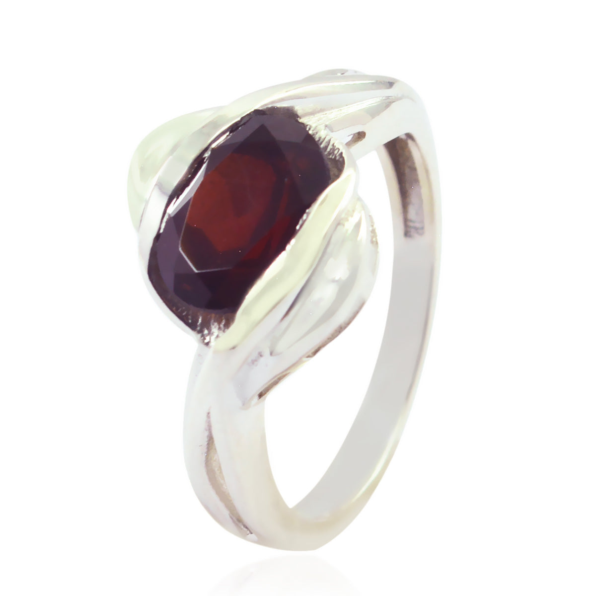 Amanda Boho Red Solitaire Ring