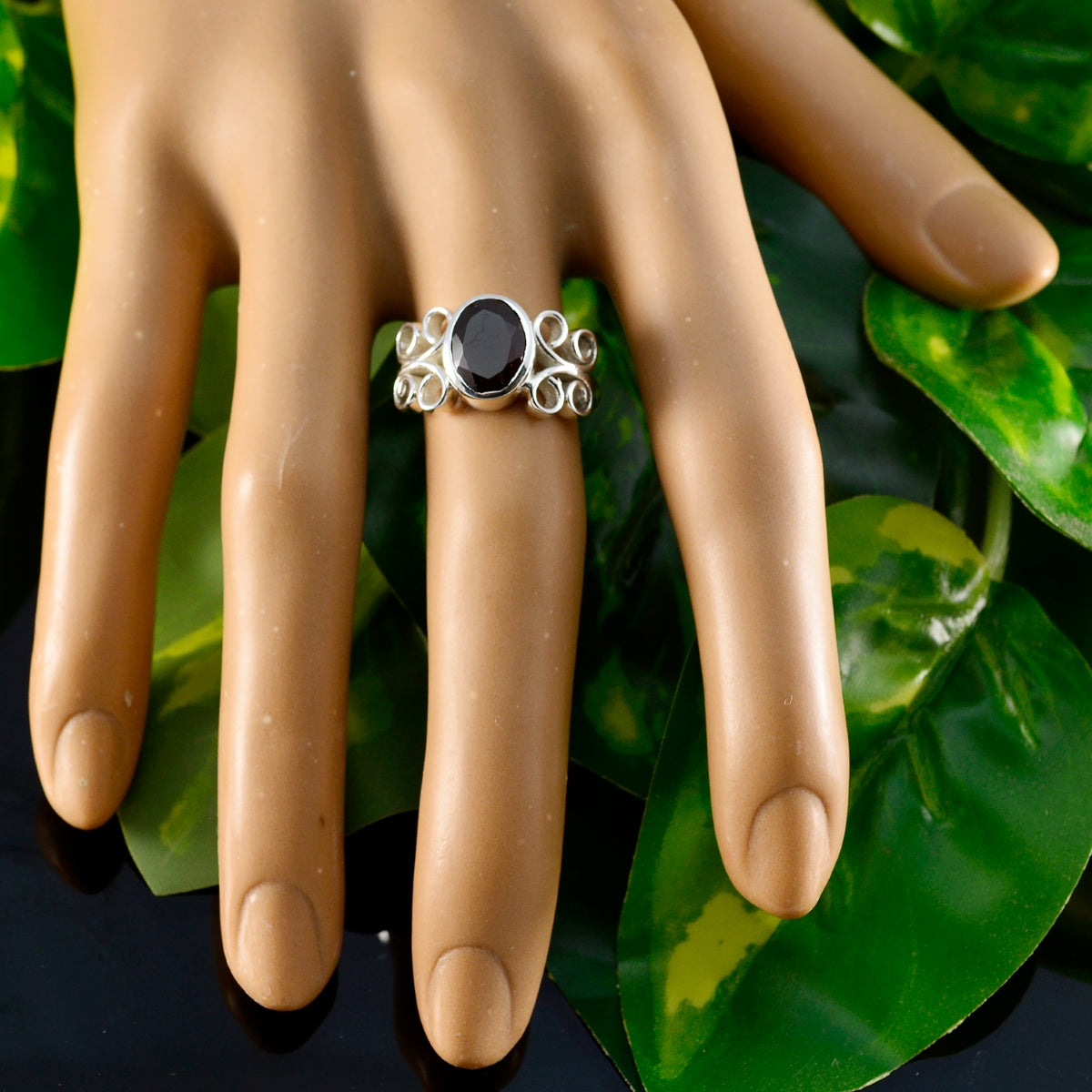 Riya Boho Red Solitaire Ring