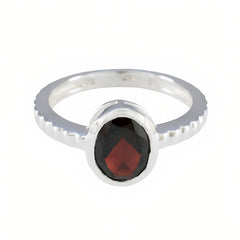 Dewi Cultural Red Solitaire Ring Garnet Red