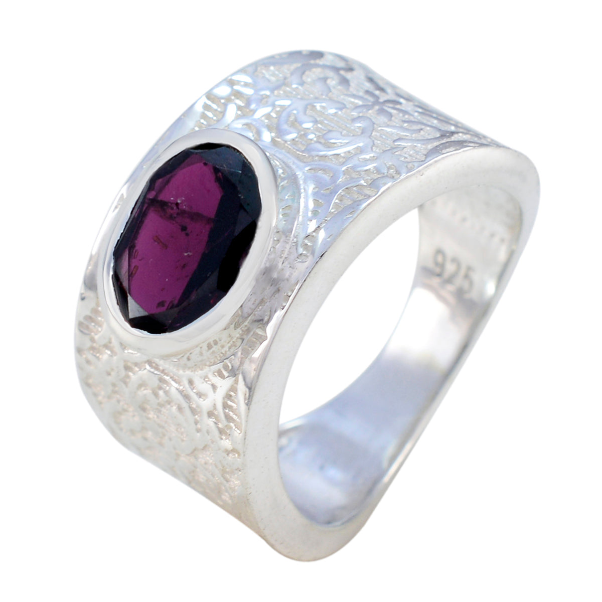 Zoe Art Deco Red Solitaire Ring