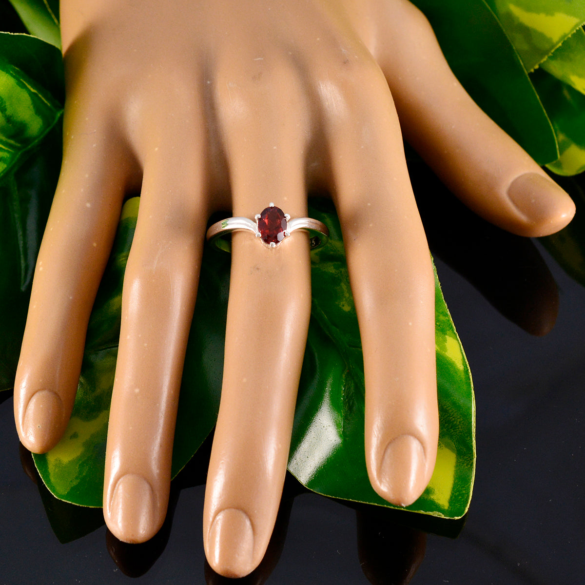 Wen Contemporary Red Solitaire Ring