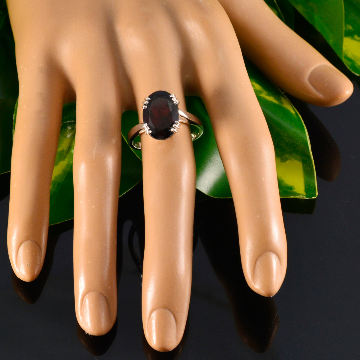 Kristine Contemporary Red Solitaire Ring