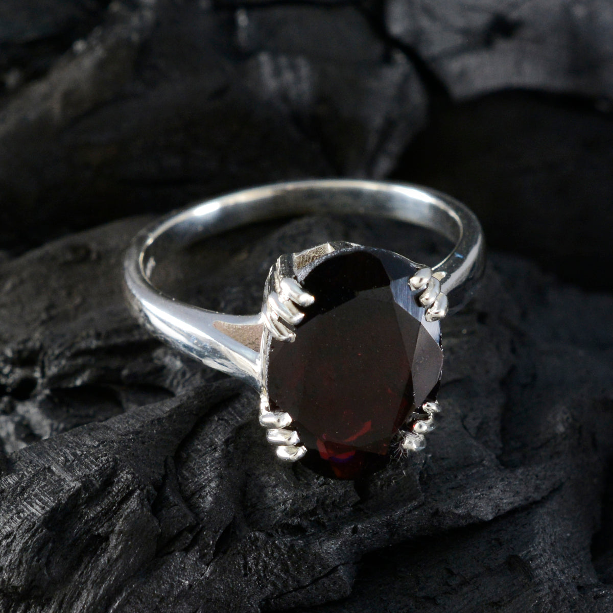Kristine Contemporary Red Solitaire Ring