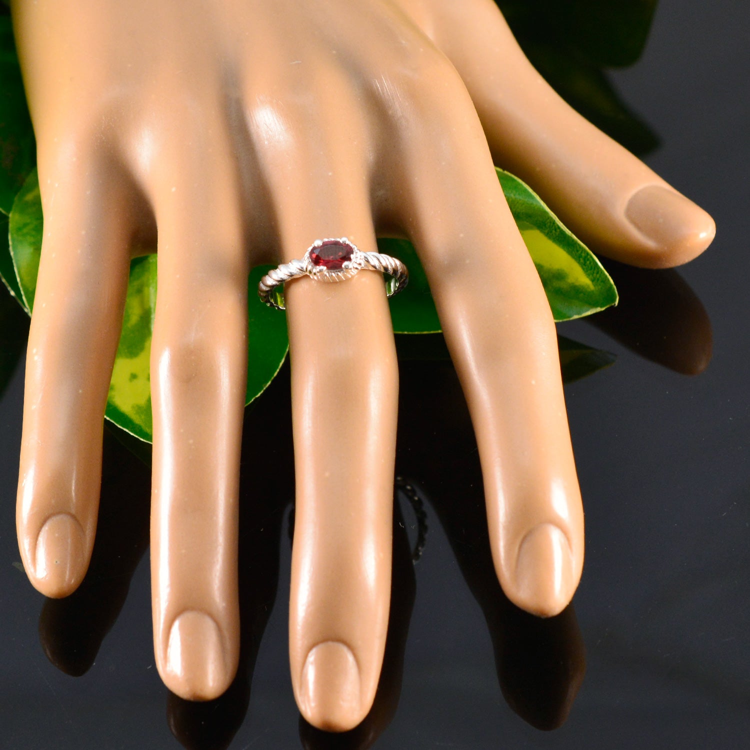 Sarah Trendy Red Solitaire Ring
