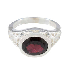 Scarlett Sophisticated Red Solitaire Ring Garnet Red