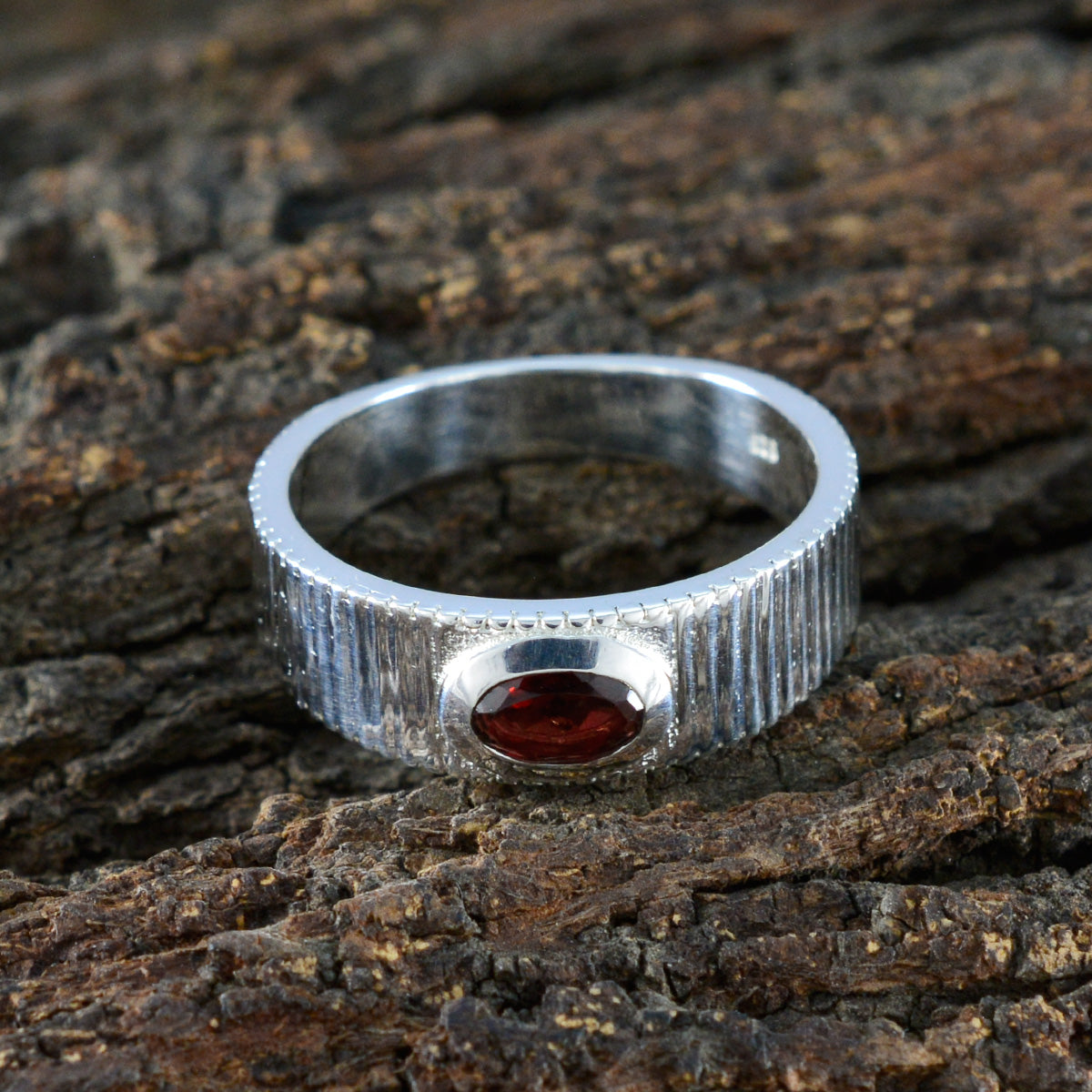 Sofia Boho Red Solitaire Ring