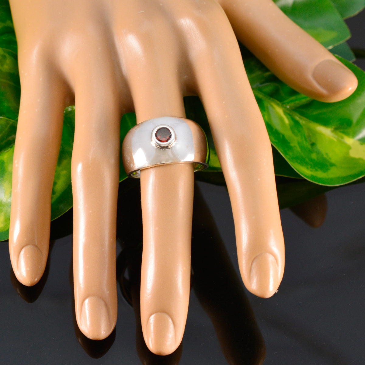 Priya Contemporary Red Solitaire Ring