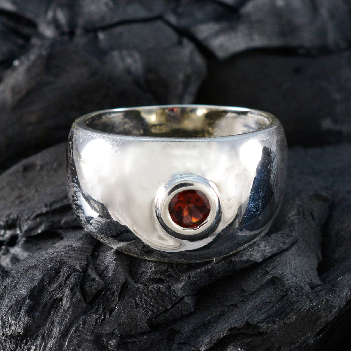 Priya Contemporary Red Solitaire Ring