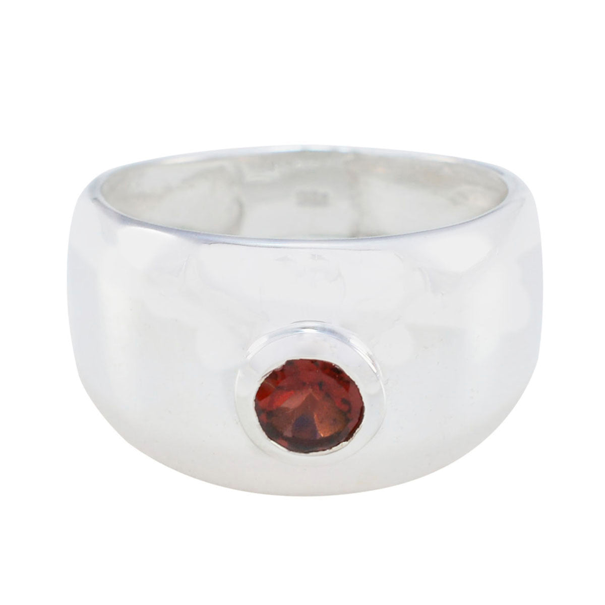 Priya Contemporary Red Solitaire Ring Garnet Red
