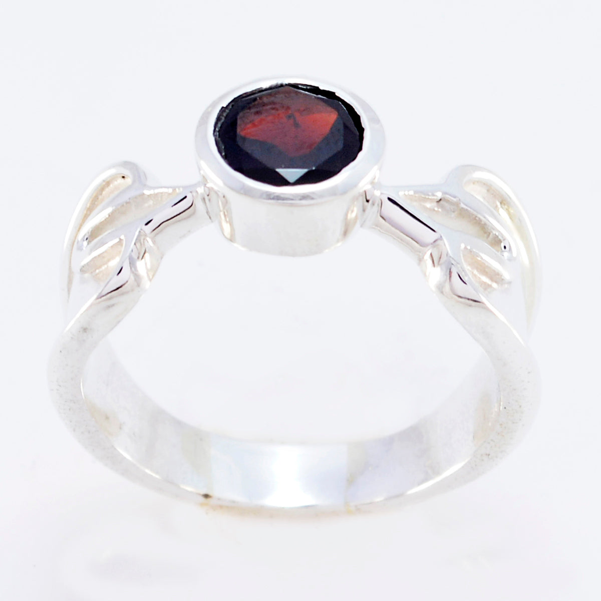 Eva Art Deco Red Solitaire Ring