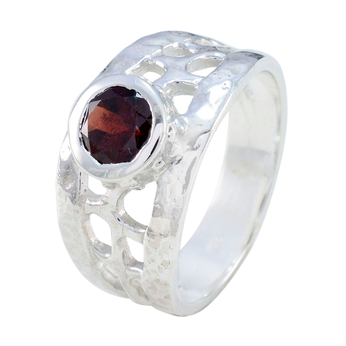 Bella Filigree Red Solitaire Ring