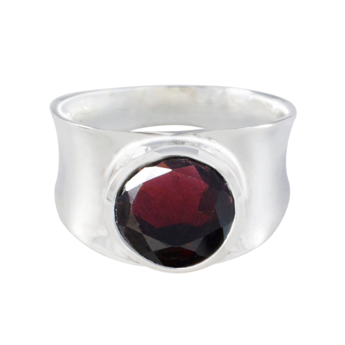 Ella Armor Red Solitaire Band Garnet Red