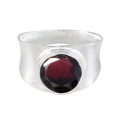 Ella Armor Red Solitaire Band Garnet Red