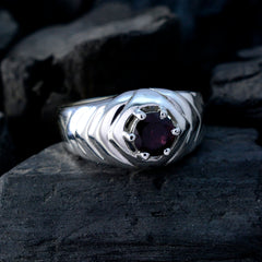 Natalie Abstract Red Solitaire Ring