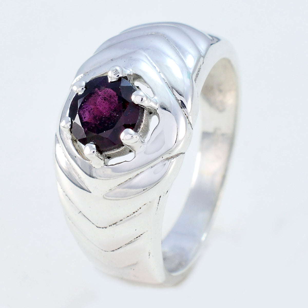 Natalie Abstract Red Solitaire Ring