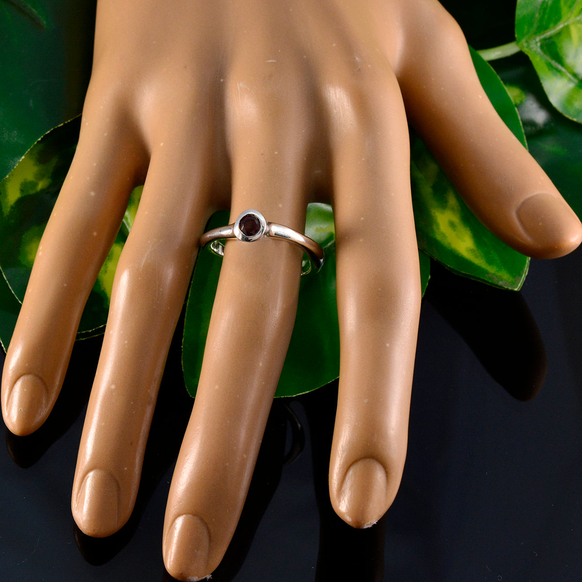 Hanna Sophisticated Red Solitaire Ring