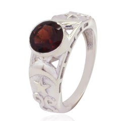 Autumn Filigree Red Solitaire Ring