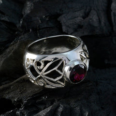 Clara Filigree Red Solitaire Ring