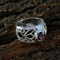 Clara Filigree Red Solitaire Ring