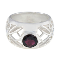Clara Filigree Red Solitaire Ring Garnet Red