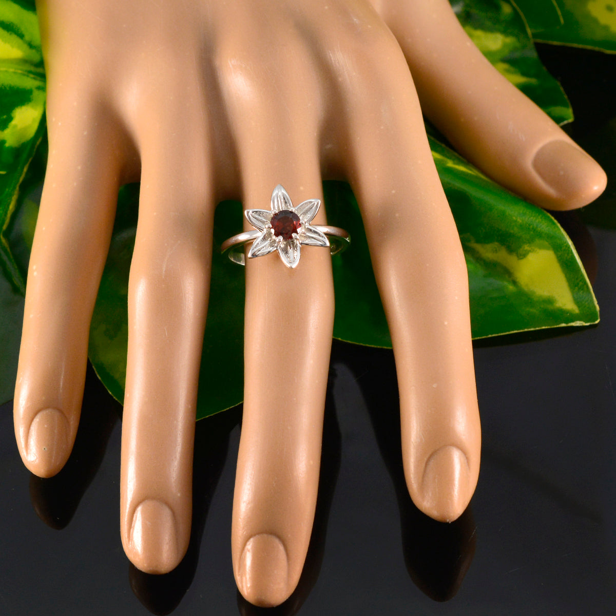 zazlle Abstract Red Solitaire Ring