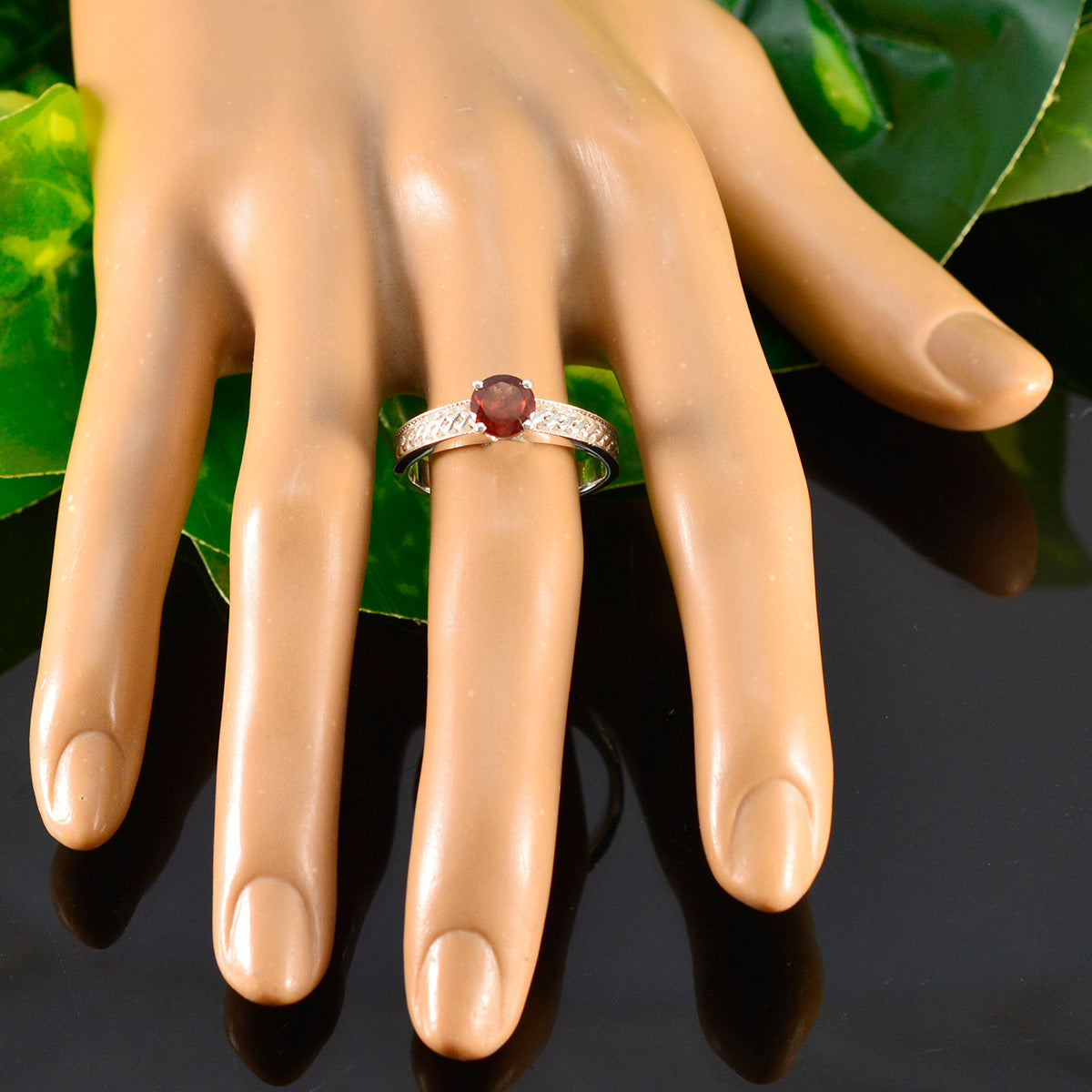 Siti Sophisticated Red Solitaire Ring