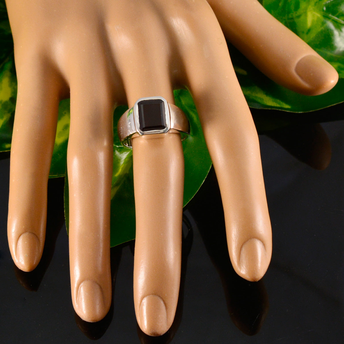 Mathilde Abstract Red Solitaire Ring