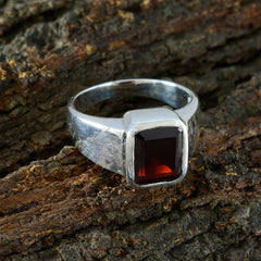 Mathilde Abstract Red Solitaire Ring