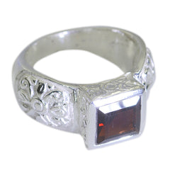Joaquina Art Deco Red Solitaire Ring