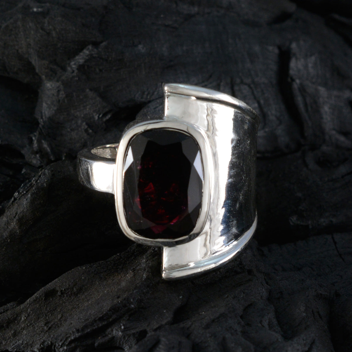 Aisha Trendy Red Solitaire Ring