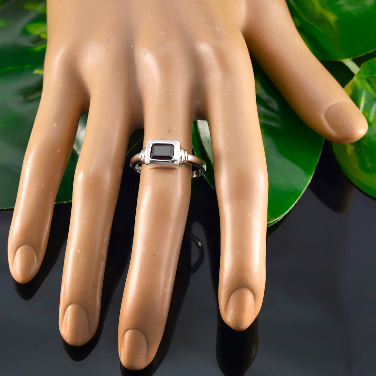 Naomi Abstract Red Solitaire Ring