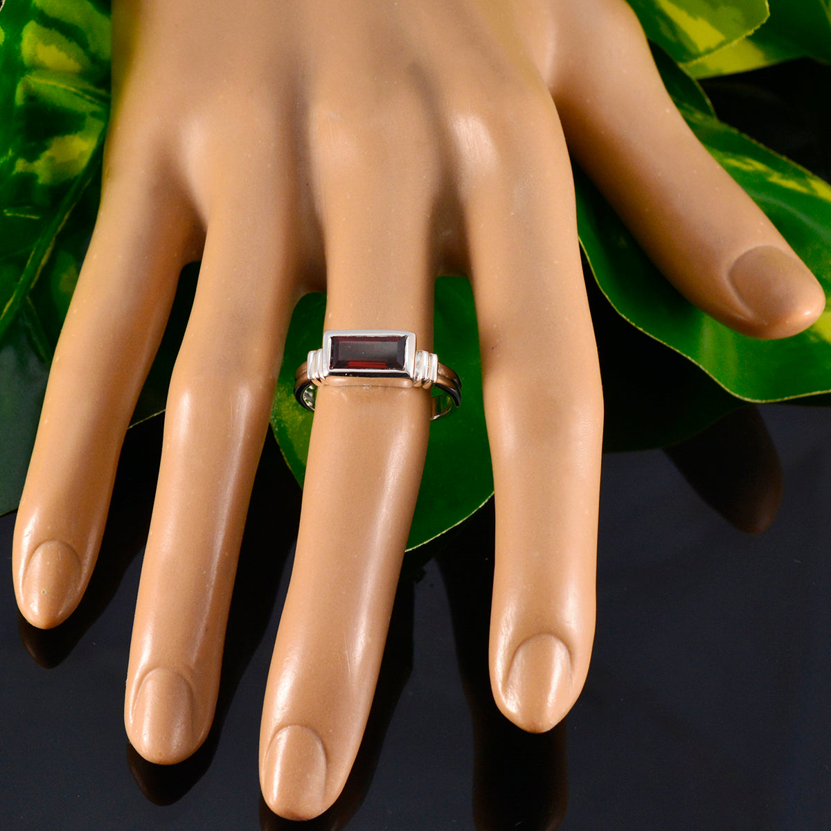 Lakshmi Boho Red Solitaire Ring