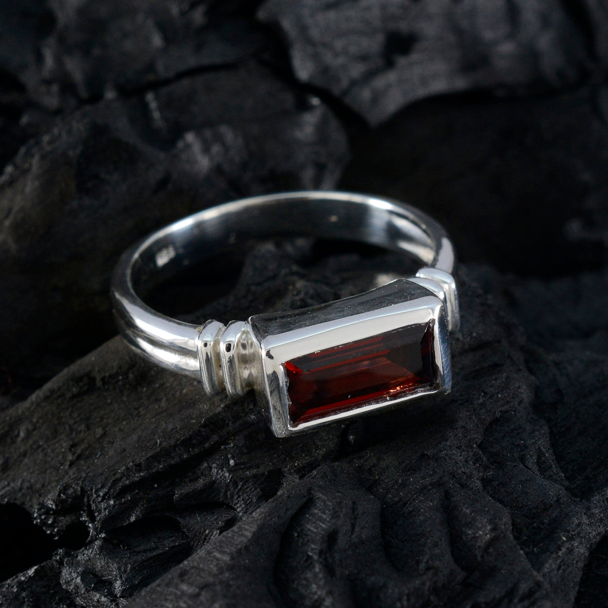 Lakshmi Boho Red Solitaire Ring