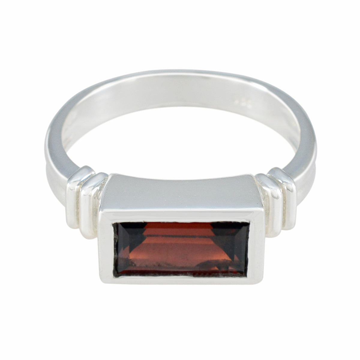 Lakshmi Boho Red Solitaire Ring Garnet Red