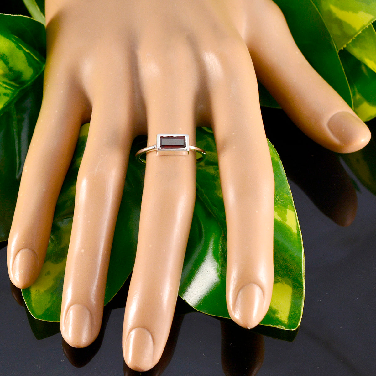 Meera Trendy Red Solitaire Ring
