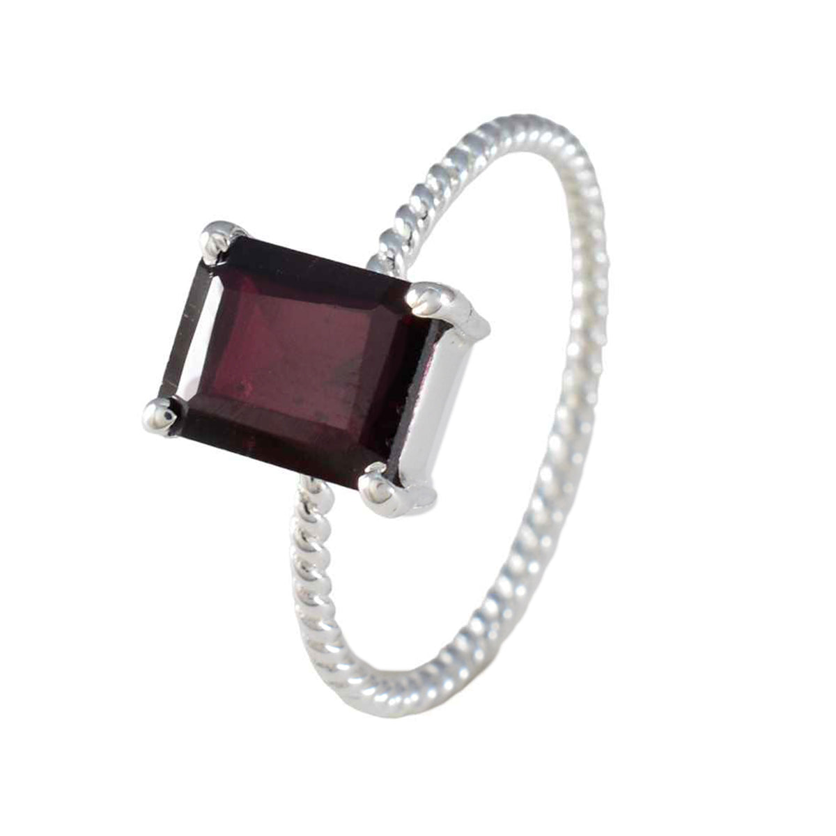 Ayaka Twist Red Solitaire Ring