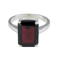 Teresa Romantic Red Solitaire Ring Garnet Red