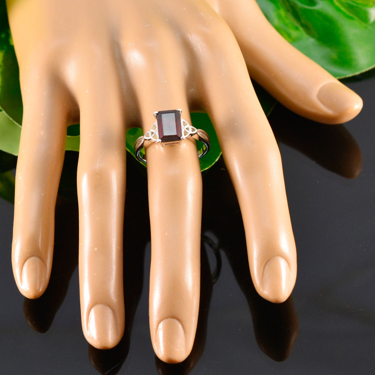 Stella Boho Red Solitaire Ring