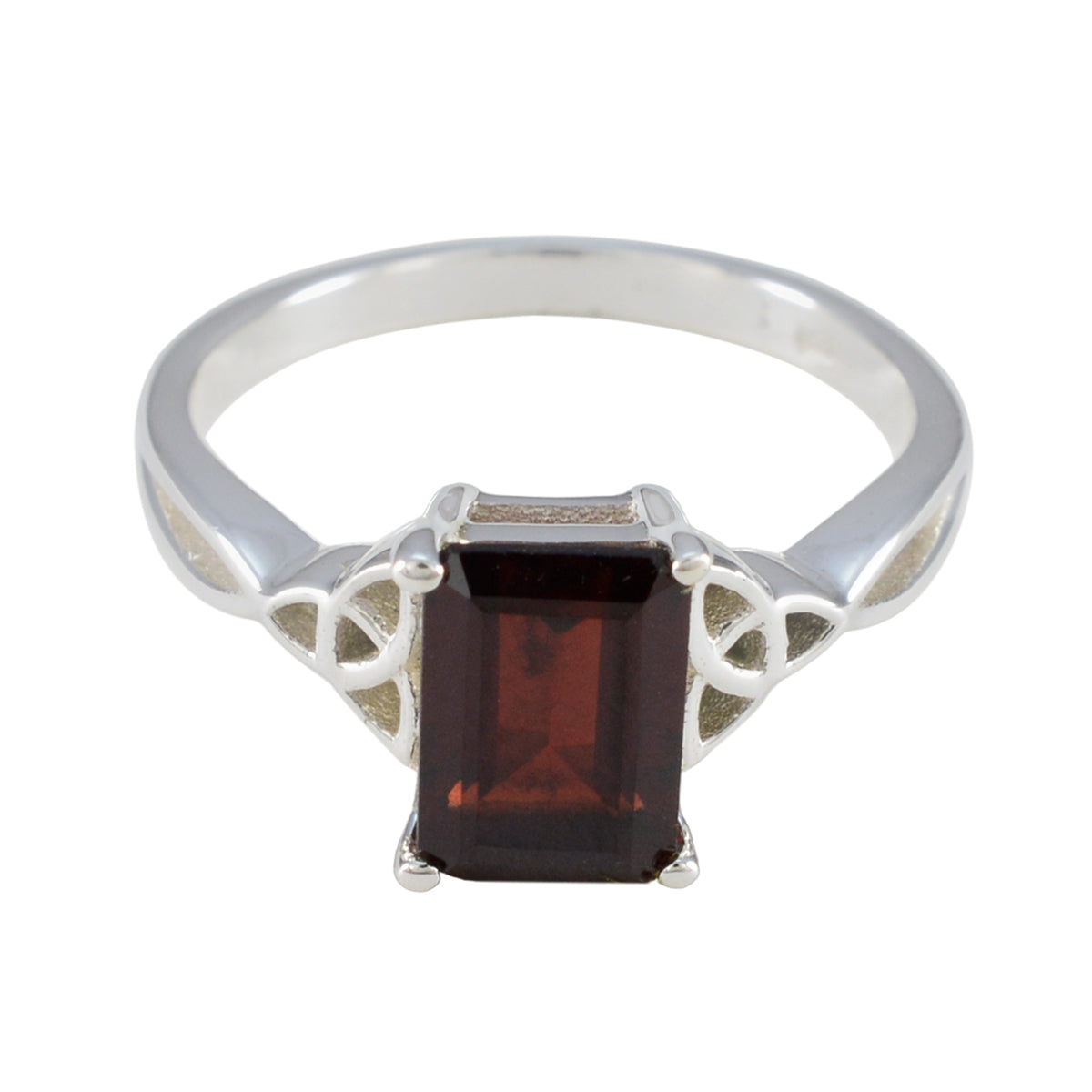 Stella Boho Red Solitaire Ring Garnet Red