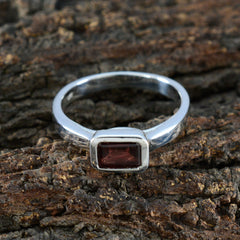 Yasmine Contemporary Red Solitaire Ring