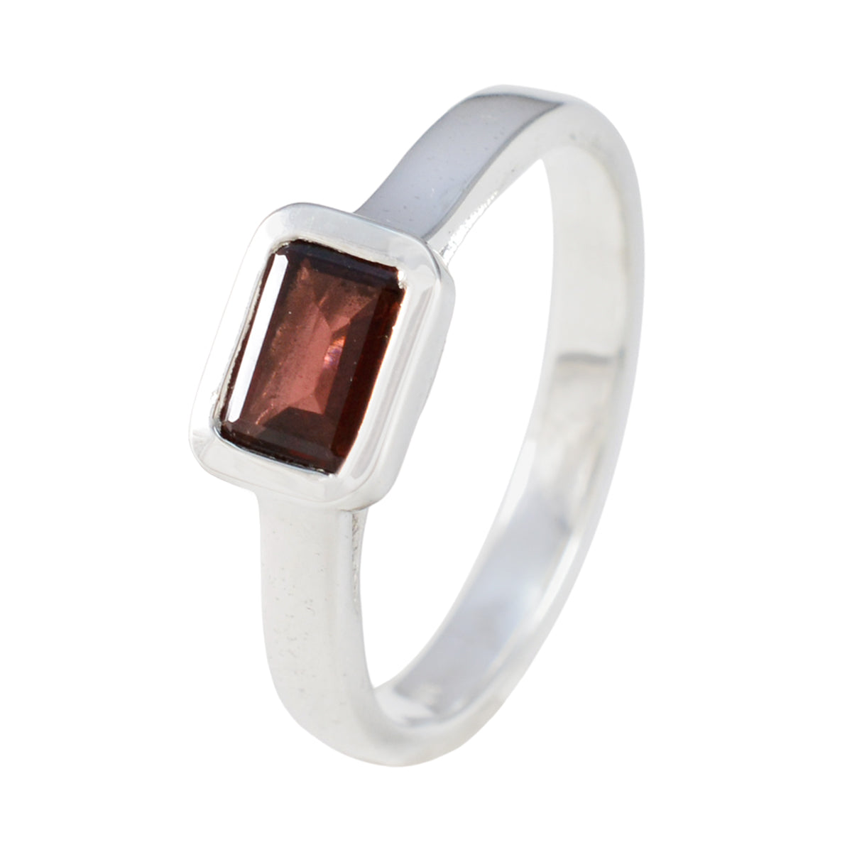 Yasmine Contemporary Red Solitaire Ring