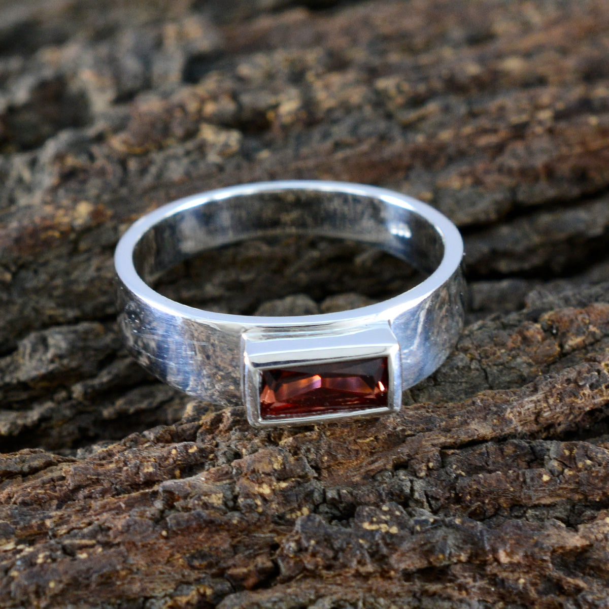 Ayesha Artisan Red Solitaire Ring