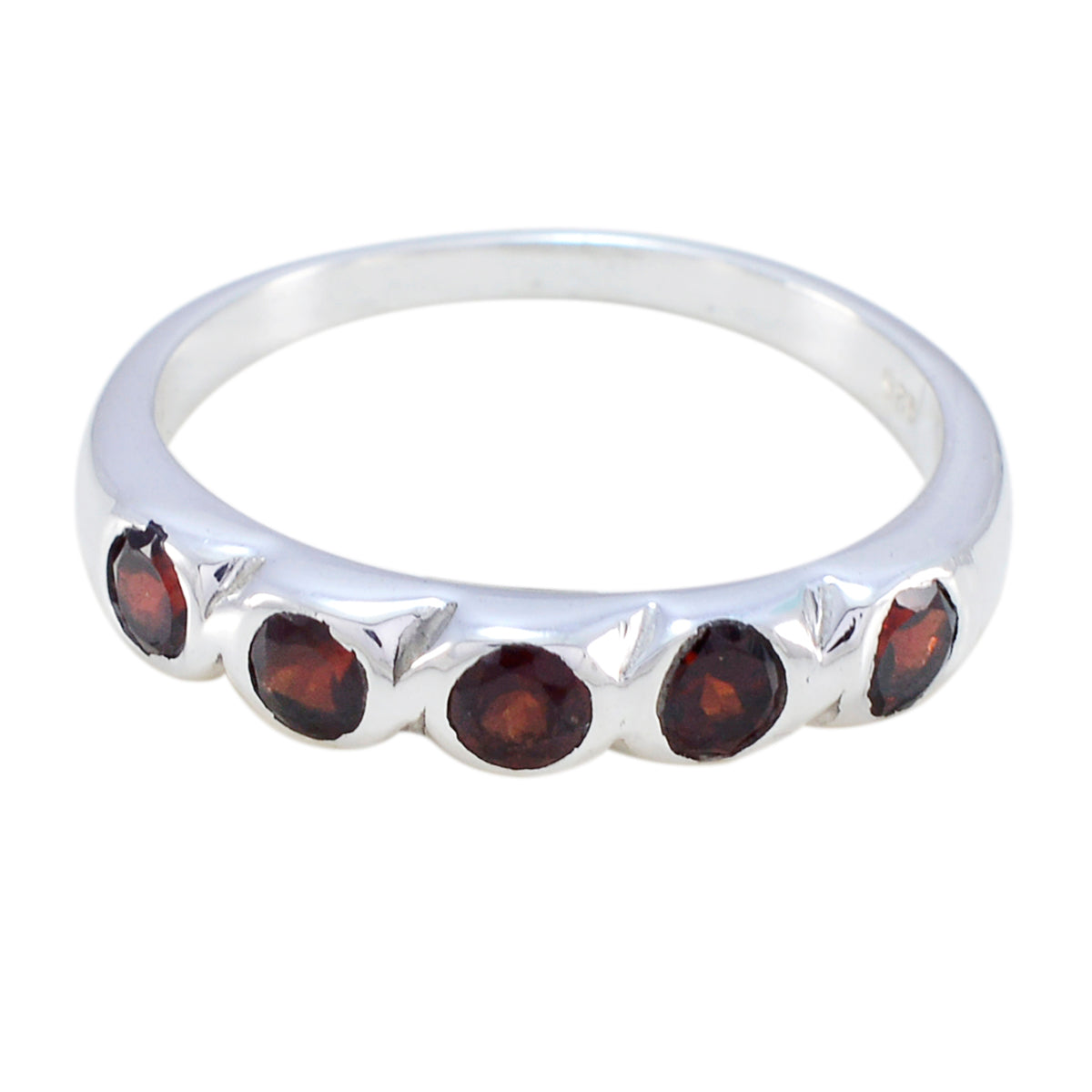 Ji-eun Retro Red Penta Band Garnet Red