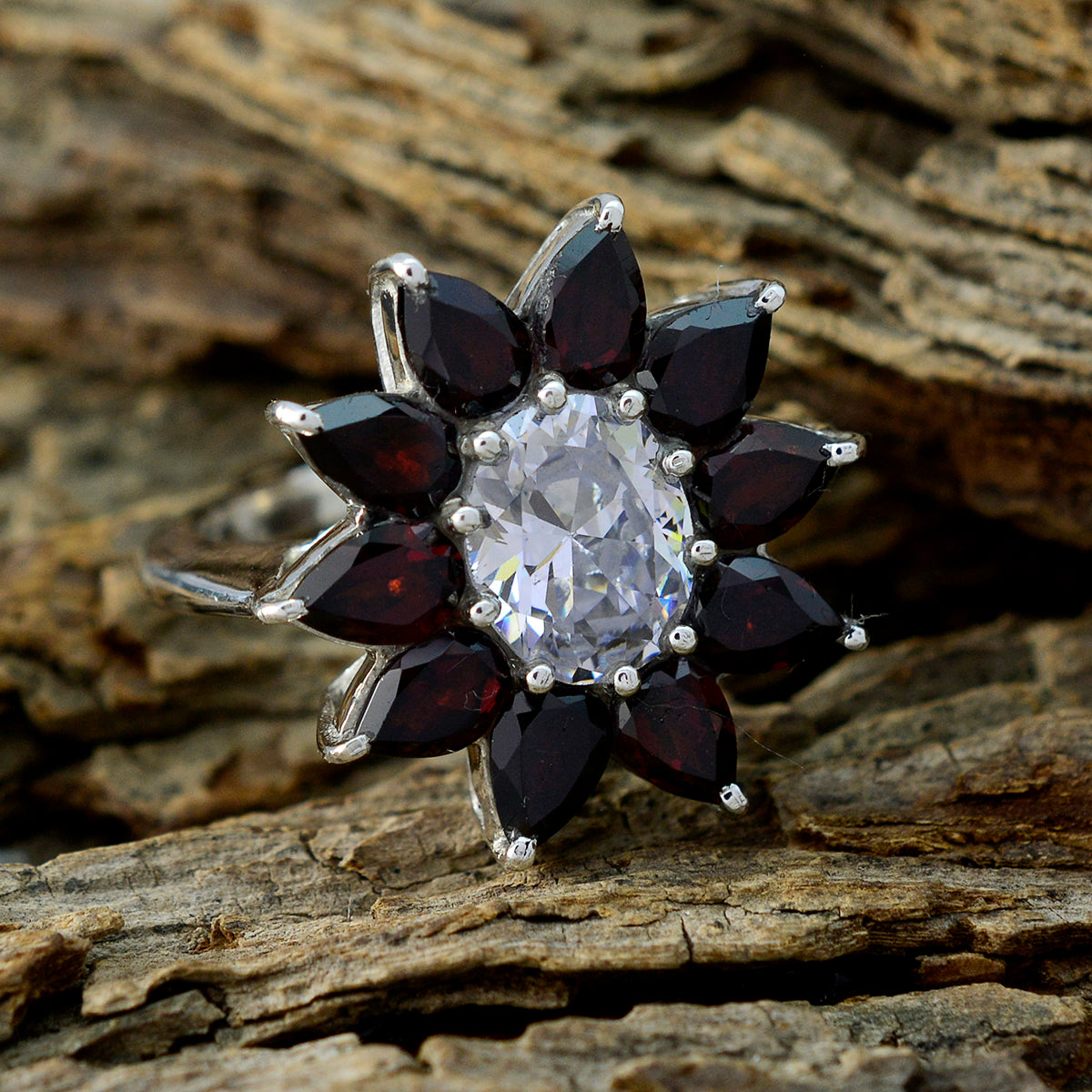 Ellie Abstract Red multiple Ring