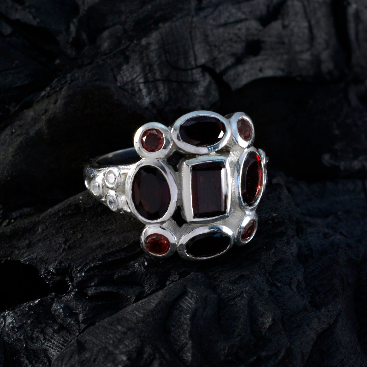Joaquina Signet Red Navratna Ring