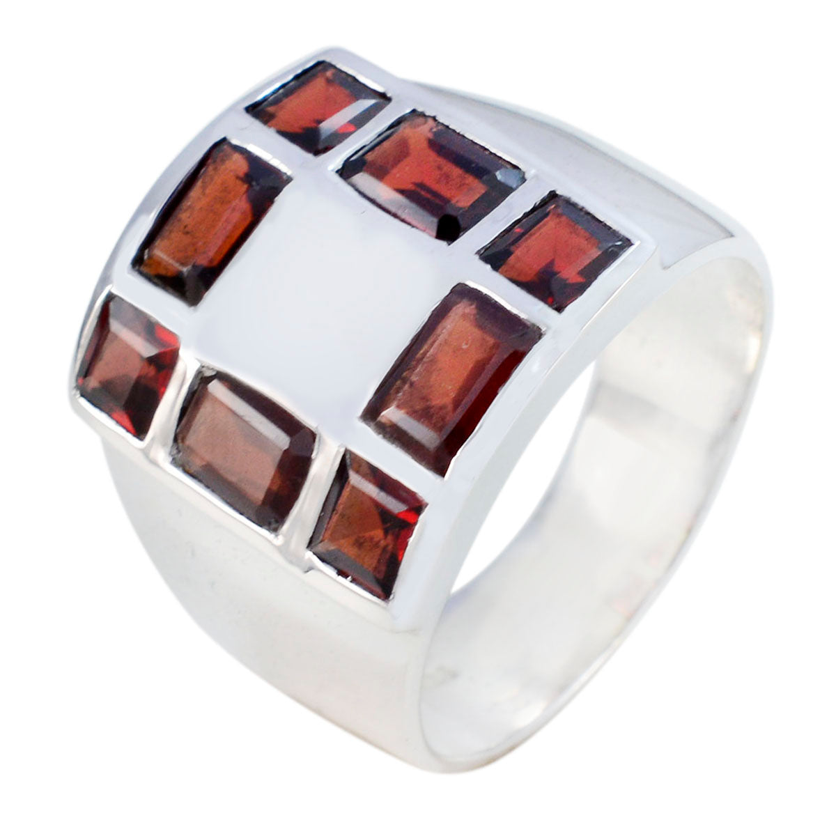 Elena Abstract Red octa Ring