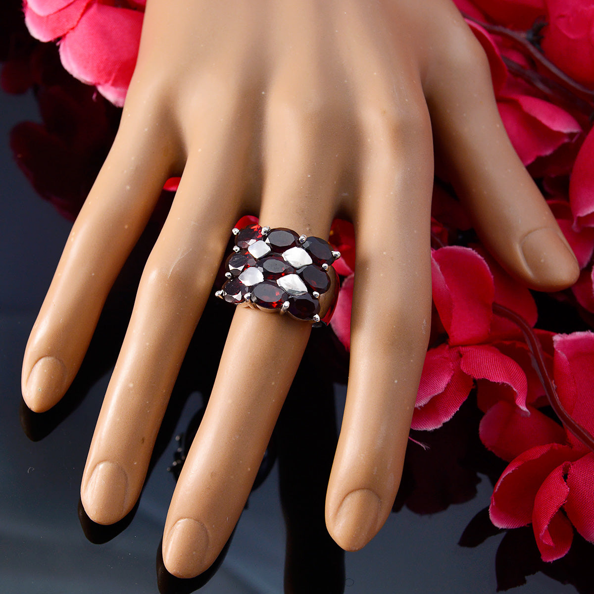 Mathilde Heritage Red Navratna Ring